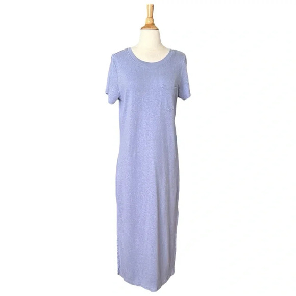 OUTERKNOWN Neptune MIDI T-Shirt Dress Casual Hemp Blend, Size Medium - Picture 1 of 15